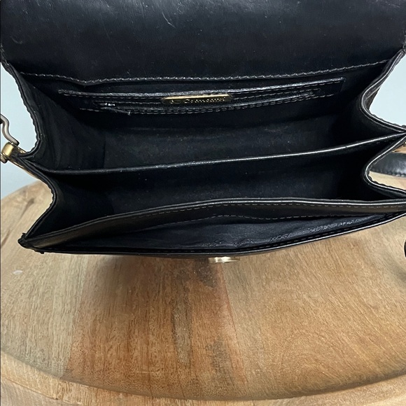 Vintage Ceancarel Black Leather Crossbody Bag Luxury Portuguese brand - Picture 9 of 16